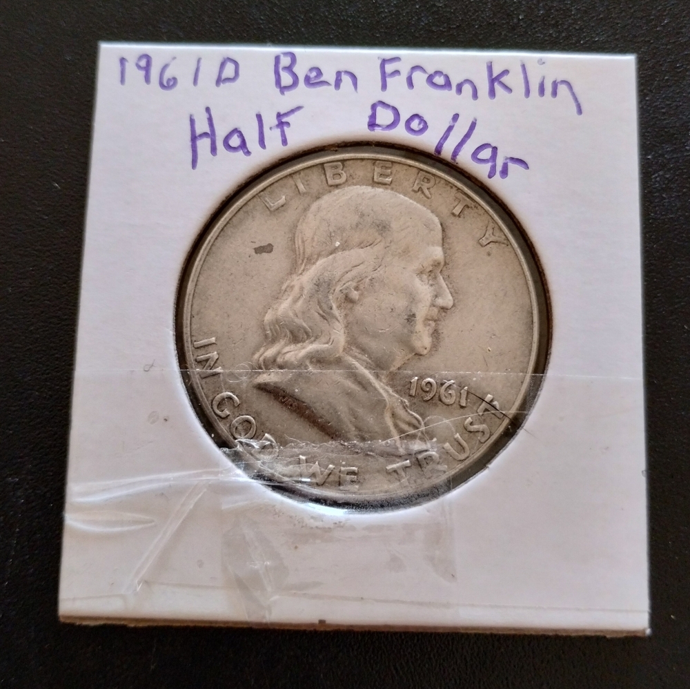 1961 D Ben Franklin Half Dollar Coin